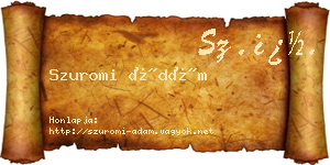 Szuromi Ádám névjegykártya